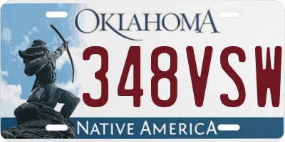OK license plate 348VSW