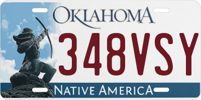 OK license plate 348VSY