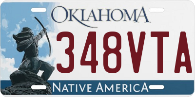 OK license plate 348VTA