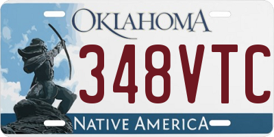 OK license plate 348VTC