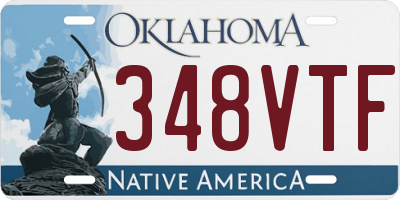 OK license plate 348VTF