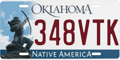OK license plate 348VTK