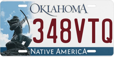 OK license plate 348VTQ