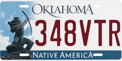 OK license plate 348VTR