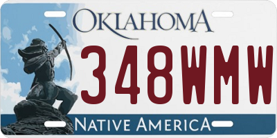 OK license plate 348WMW