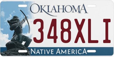 OK license plate 348XLI