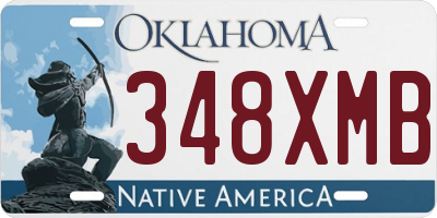 OK license plate 348XMB