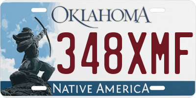 OK license plate 348XMF