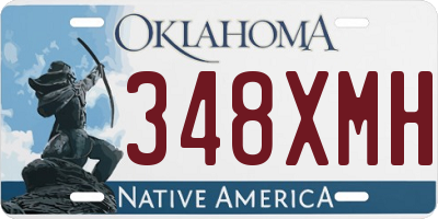 OK license plate 348XMH