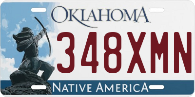 OK license plate 348XMN