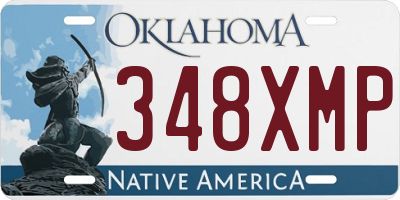 OK license plate 348XMP