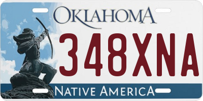 OK license plate 348XNA