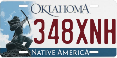 OK license plate 348XNH