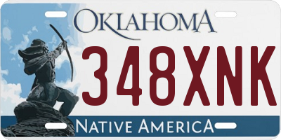 OK license plate 348XNK