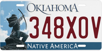 OK license plate 348XOV