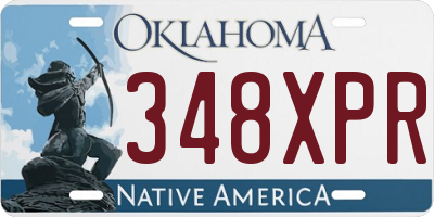OK license plate 348XPR