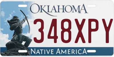 OK license plate 348XPY