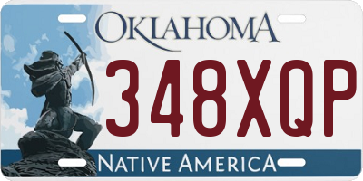 OK license plate 348XQP
