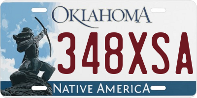 OK license plate 348XSA