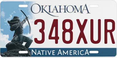 OK license plate 348XUR