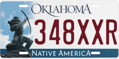 OK license plate 348XXR