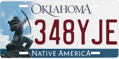 OK license plate 348YJE