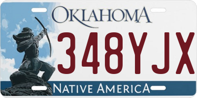 OK license plate 348YJX