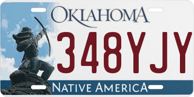 OK license plate 348YJY