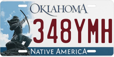 OK license plate 348YMH
