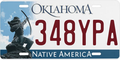 OK license plate 348YPA