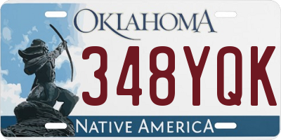 OK license plate 348YQK