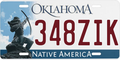 OK license plate 348ZIK