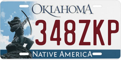 OK license plate 348ZKP