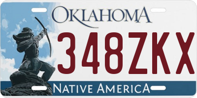OK license plate 348ZKX