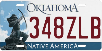 OK license plate 348ZLB