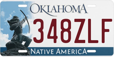 OK license plate 348ZLF