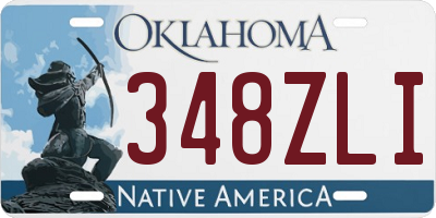 OK license plate 348ZLI