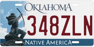OK license plate 348ZLN
