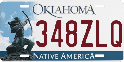 OK license plate 348ZLQ