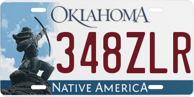 OK license plate 348ZLR