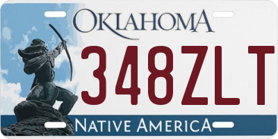 OK license plate 348ZLT