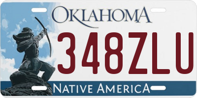 OK license plate 348ZLU