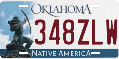OK license plate 348ZLW