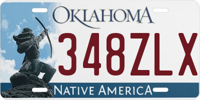 OK license plate 348ZLX