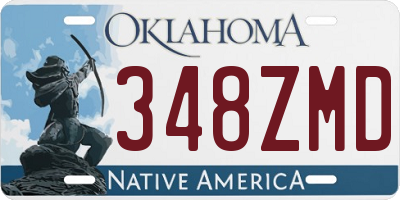 OK license plate 348ZMD