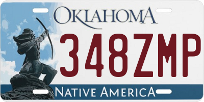 OK license plate 348ZMP