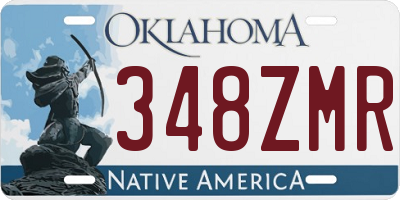 OK license plate 348ZMR