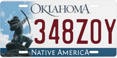 OK license plate 348ZOY