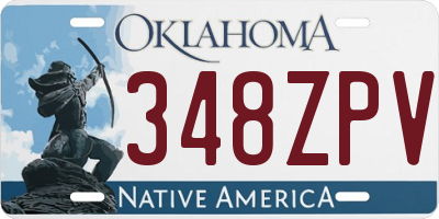 OK license plate 348ZPV