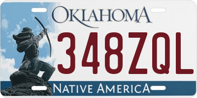 OK license plate 348ZQL